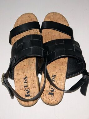 NWOB Korks Fraya Platform Wedge Sandals
